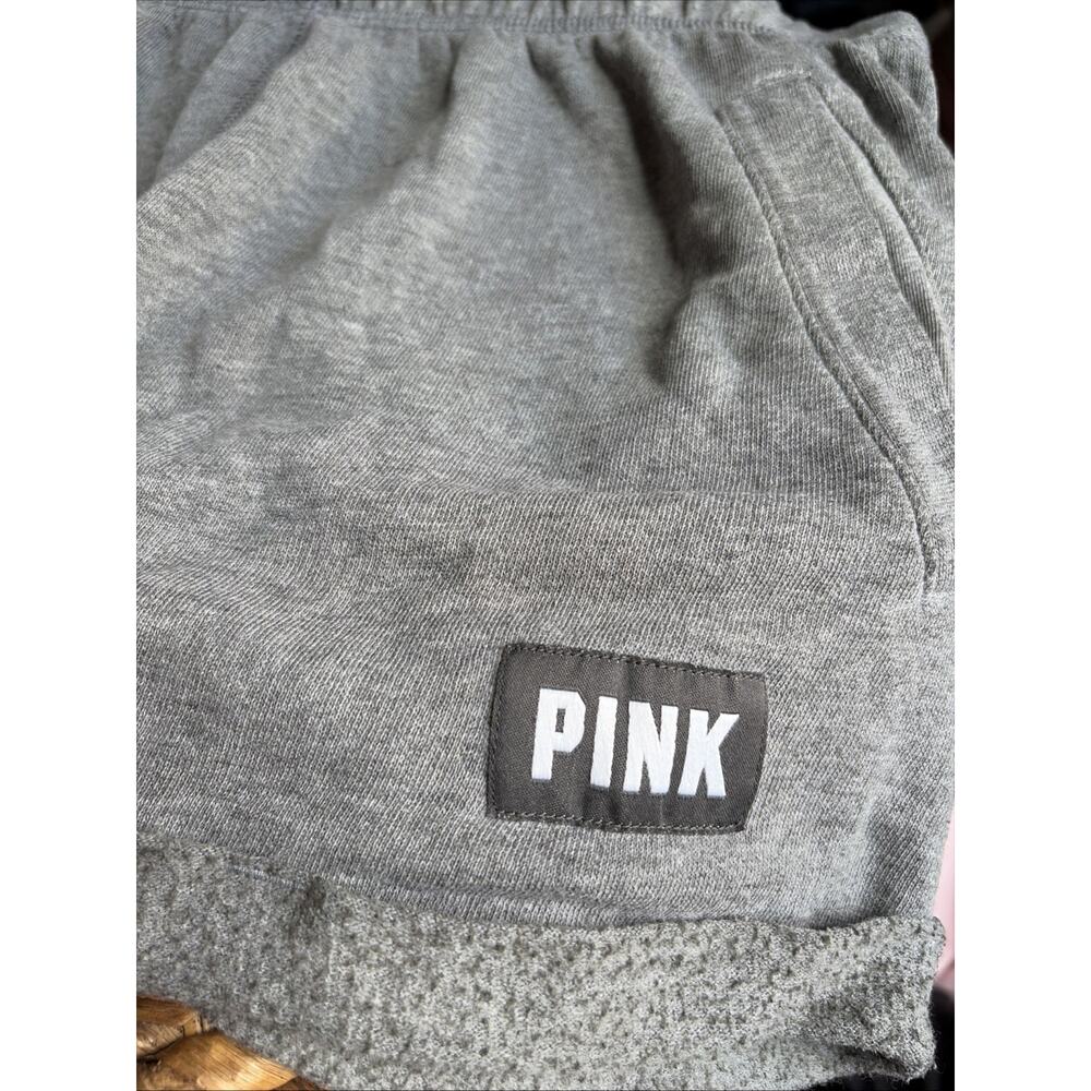 XS - VICTORIAS SECERT PINK WOMENS SHORTS LARGE GRAY - Picture 4 of 5
